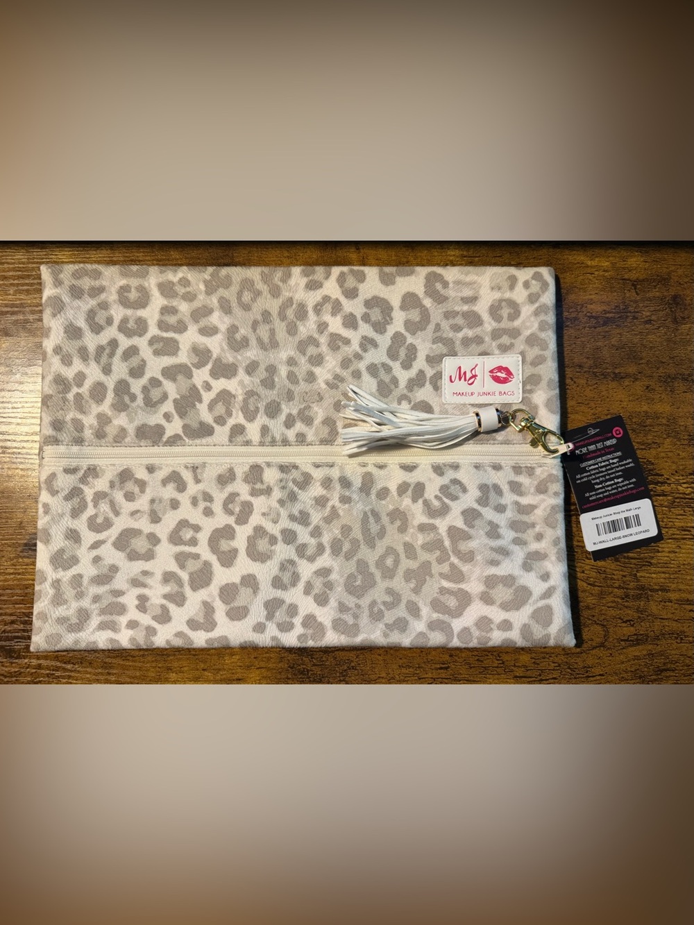 Makeup Junkie Bag Snow Leopard Large